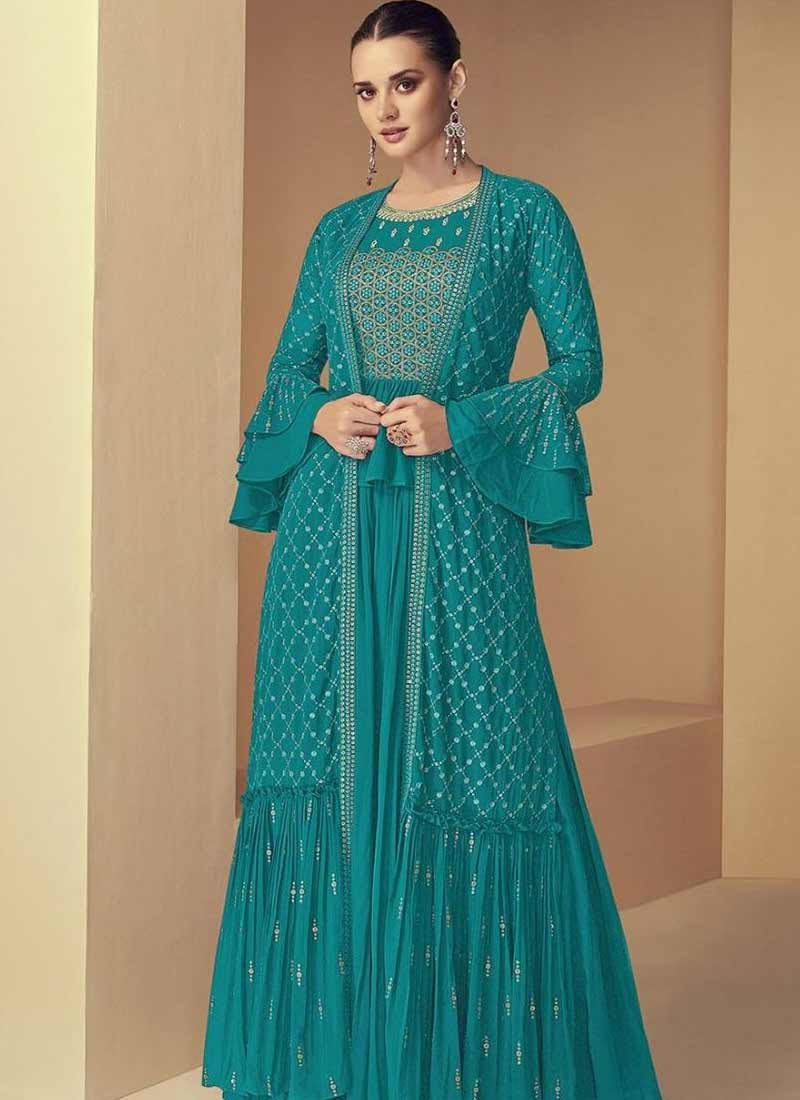 floral embroidery gown