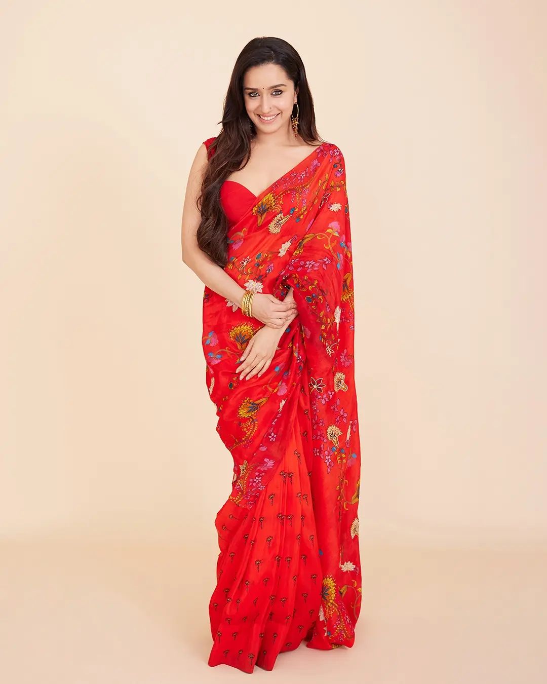 floral saree