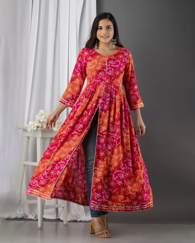 front slit cut kurti ()