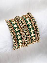 green bangles set designs