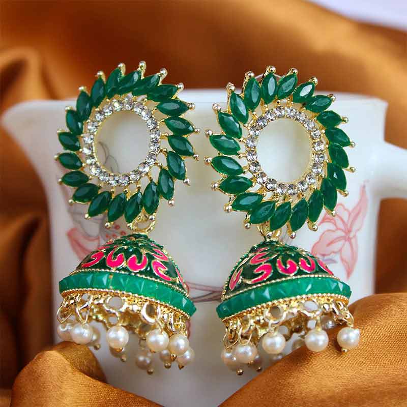 green jhumka ()
