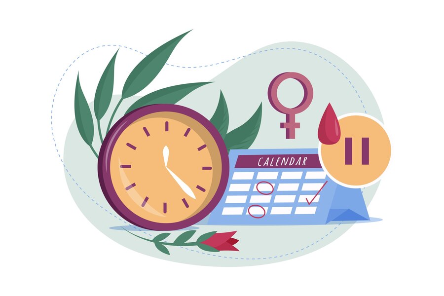 hand drawn menopause illustration  