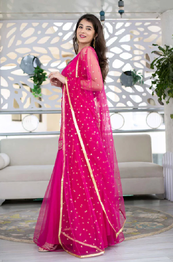 heavy works kurta long skirt