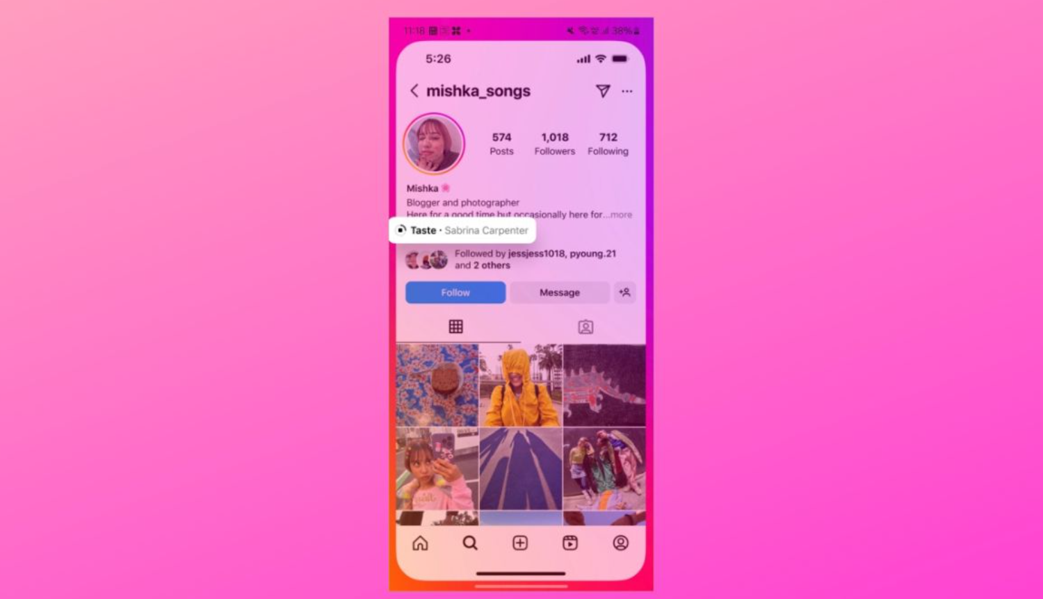 instagram photo with audio in new feature