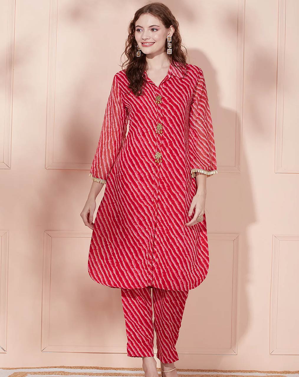 leheriya kurti set