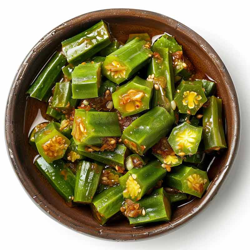 okra with slime