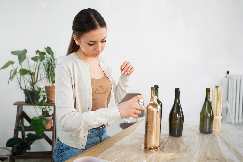 remove oil stains from a glass bottle, What removes oil from glass, How do you melt oil in a glass bottle How to clean an olive oil bottle