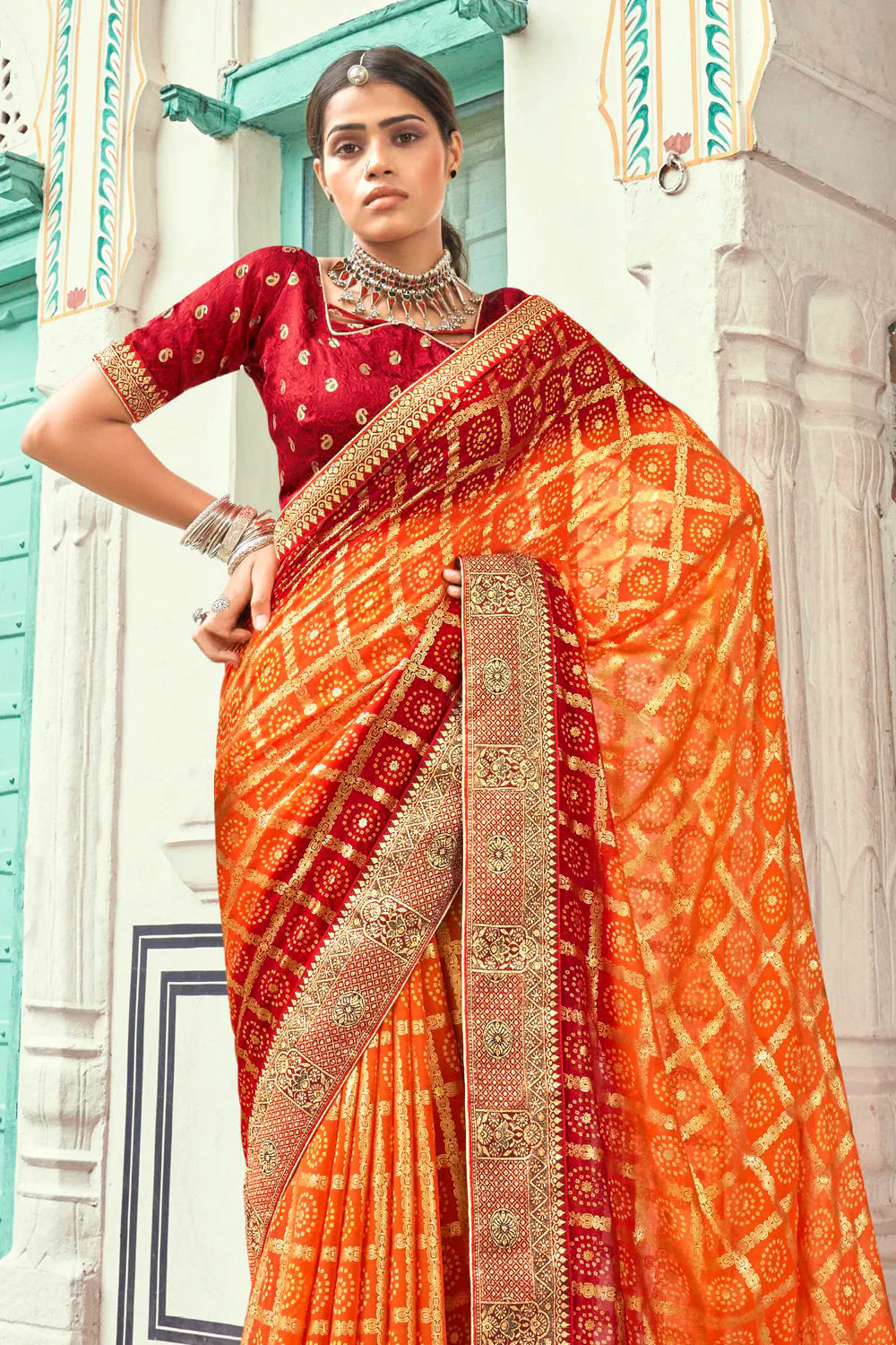saree designs chunri