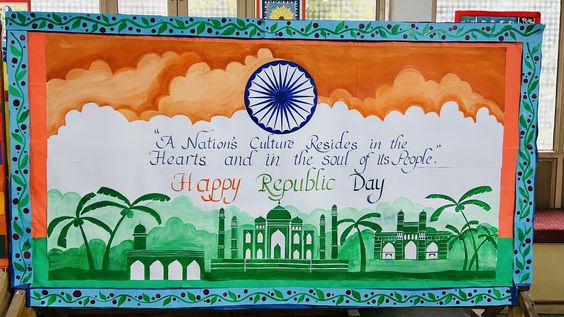 school board decoration for independence day  painting