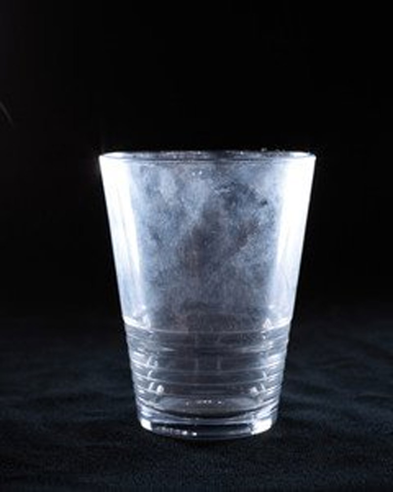 water stains on glassware