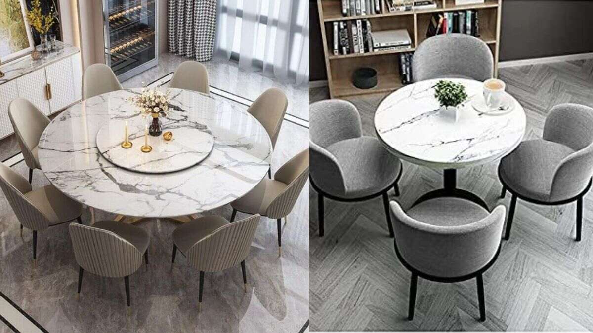 Round Dining Table For Living Room: गोलमाल नहीं ये गोल-गोल राउंड टेबल है! लिविंग रूम से लेकर कैफे तक की बढ़ाएगी शोभा 