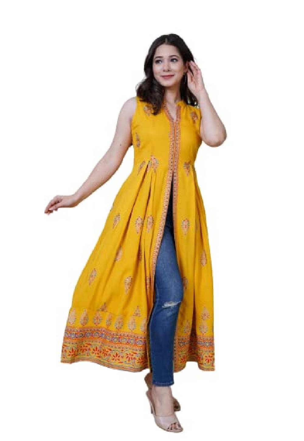 Front slit anarkali suit