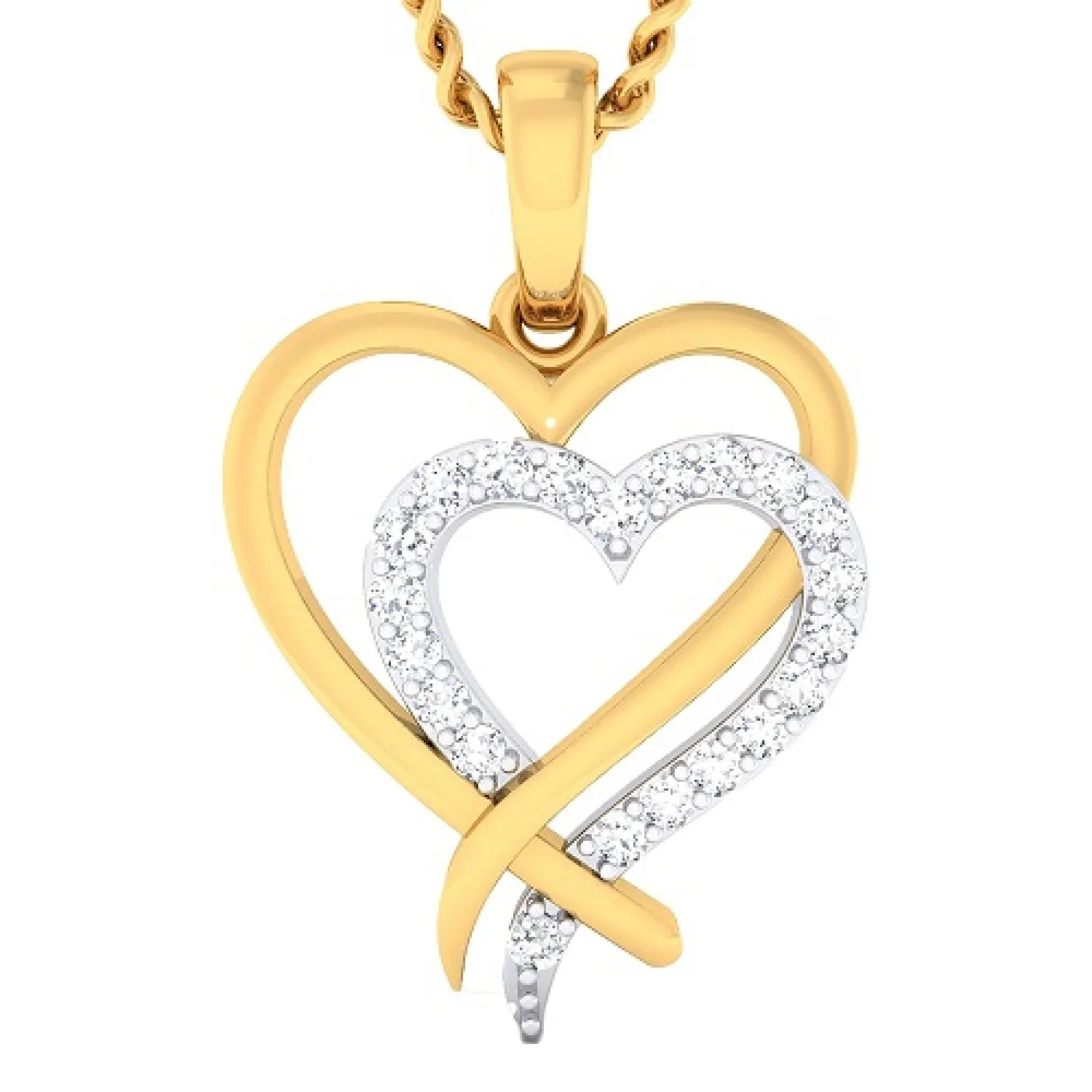 Gold and Diamond Heart Pendant