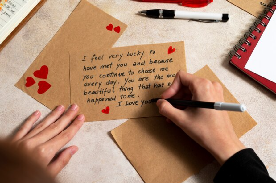 handwritten letter for valentines day