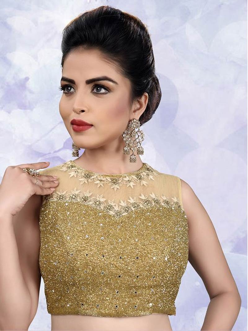 Illusion blouse designs