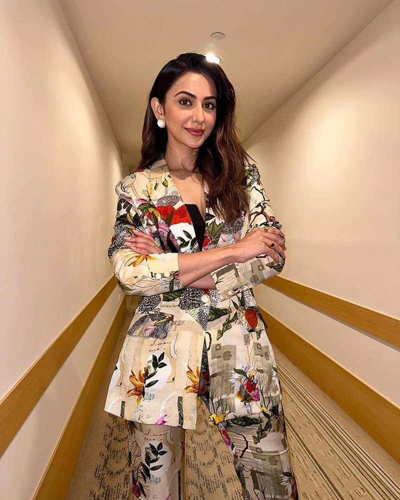 Rakul Preet’s Printed Blazer Look