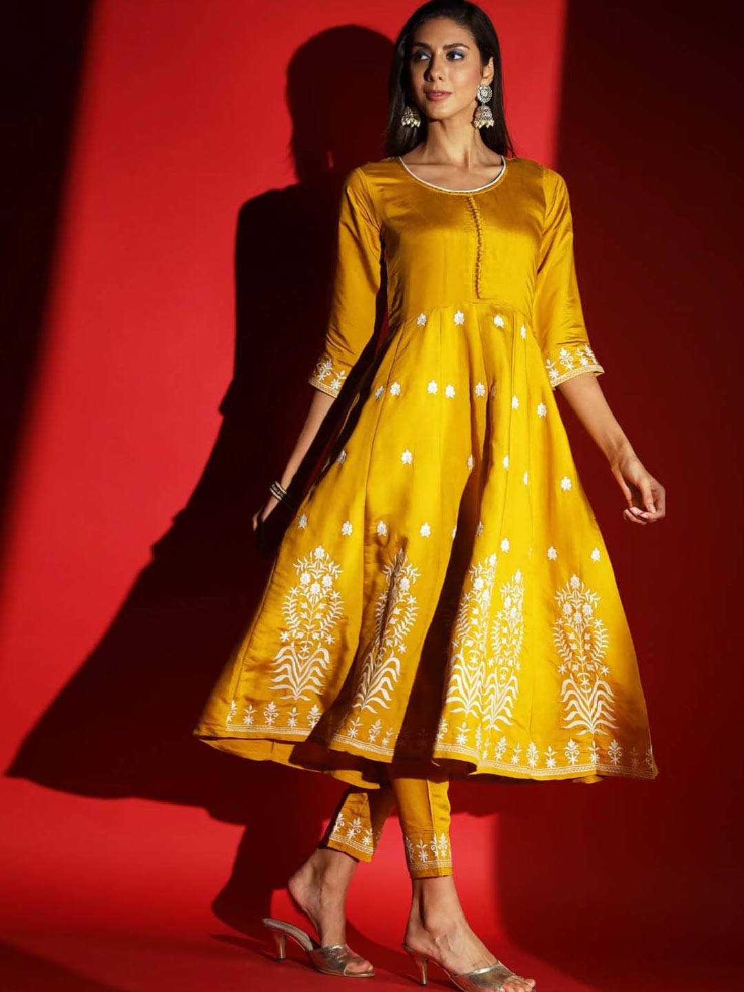 Semi anarkali suit