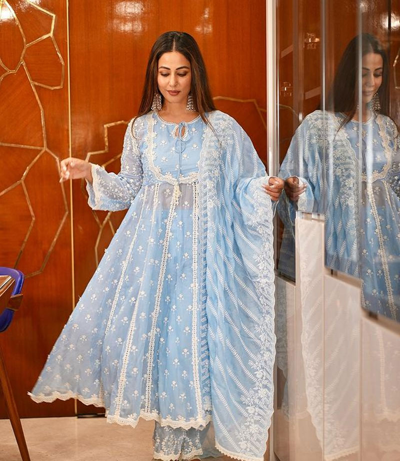 anarkali kurti designs for  plus ladies