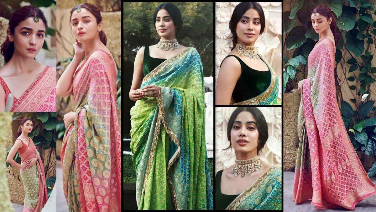 Alia Bhatt तक ने  Bandhani Sarees को कैरी करके चलाया है सादगी का जादू