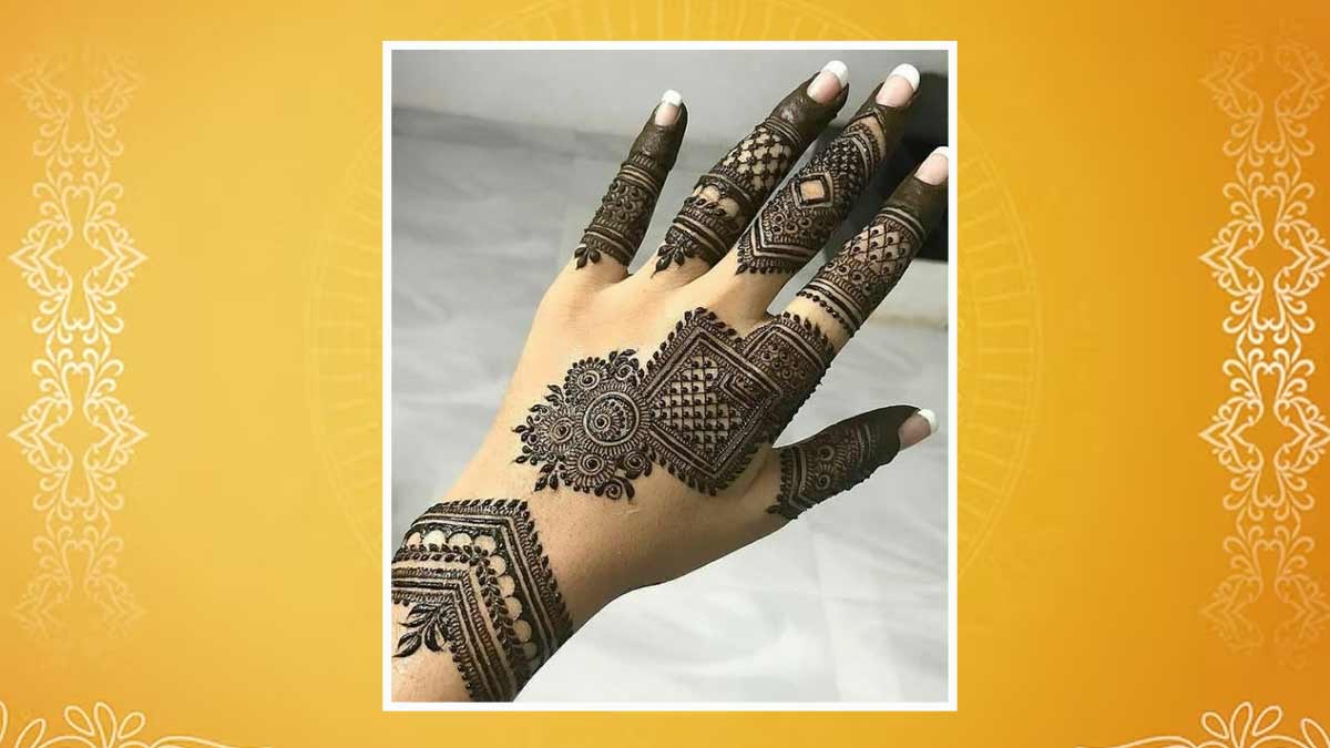 boho minimal bail mehndi design