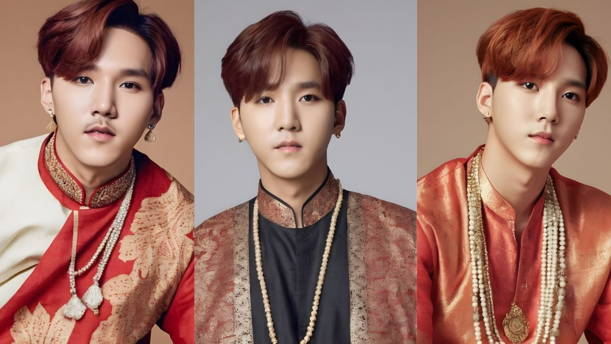 bts member j hope wearing indian traditional clothes