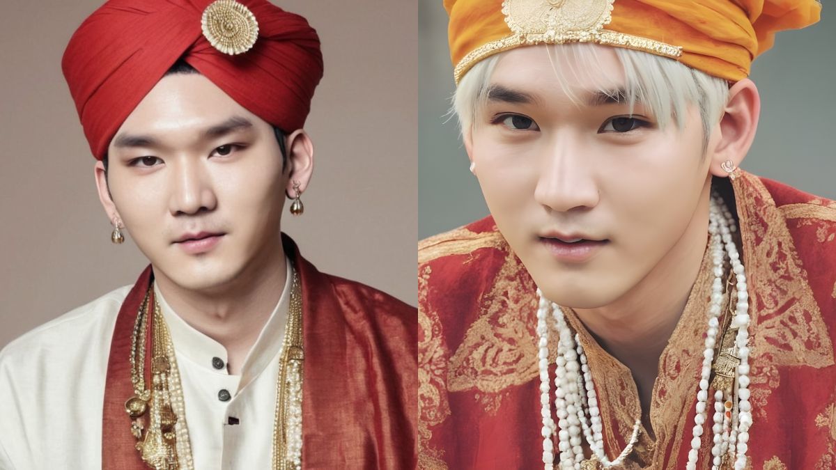 bts member suga wearing indian traditional clothes