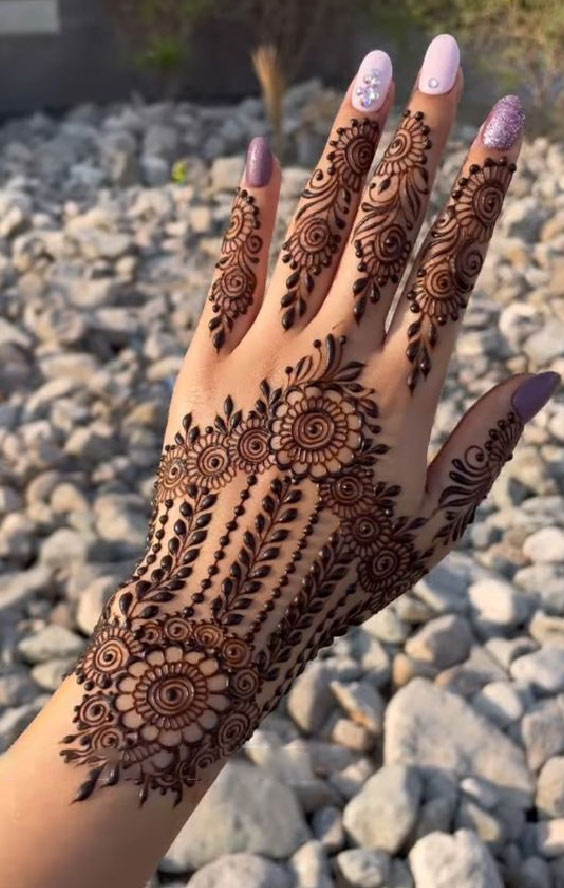 hathfool design mehndi