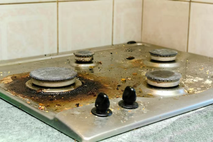 how to clean gas stove top grates