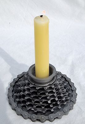 make cool bicycle chain candle stand