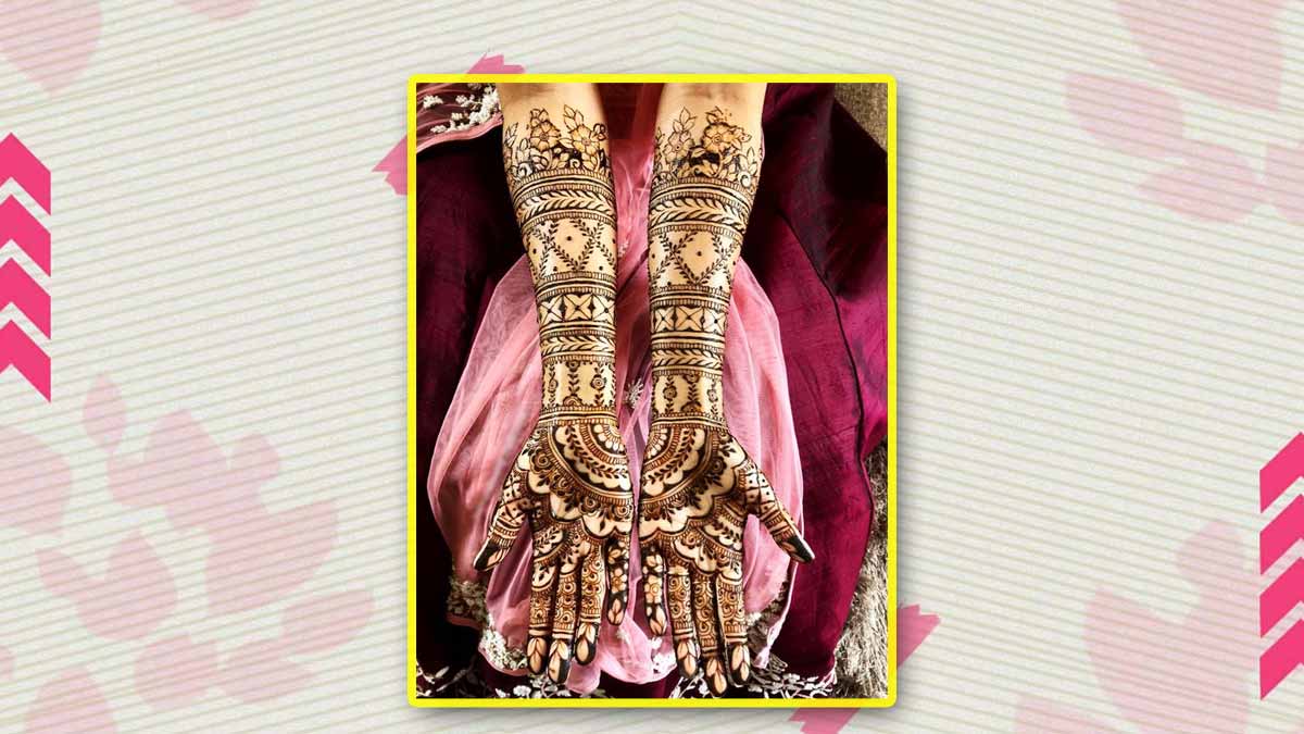 Back hand latest bridal mehndi design with quotes || Dulhan mehndi design  for full hands - YouTube