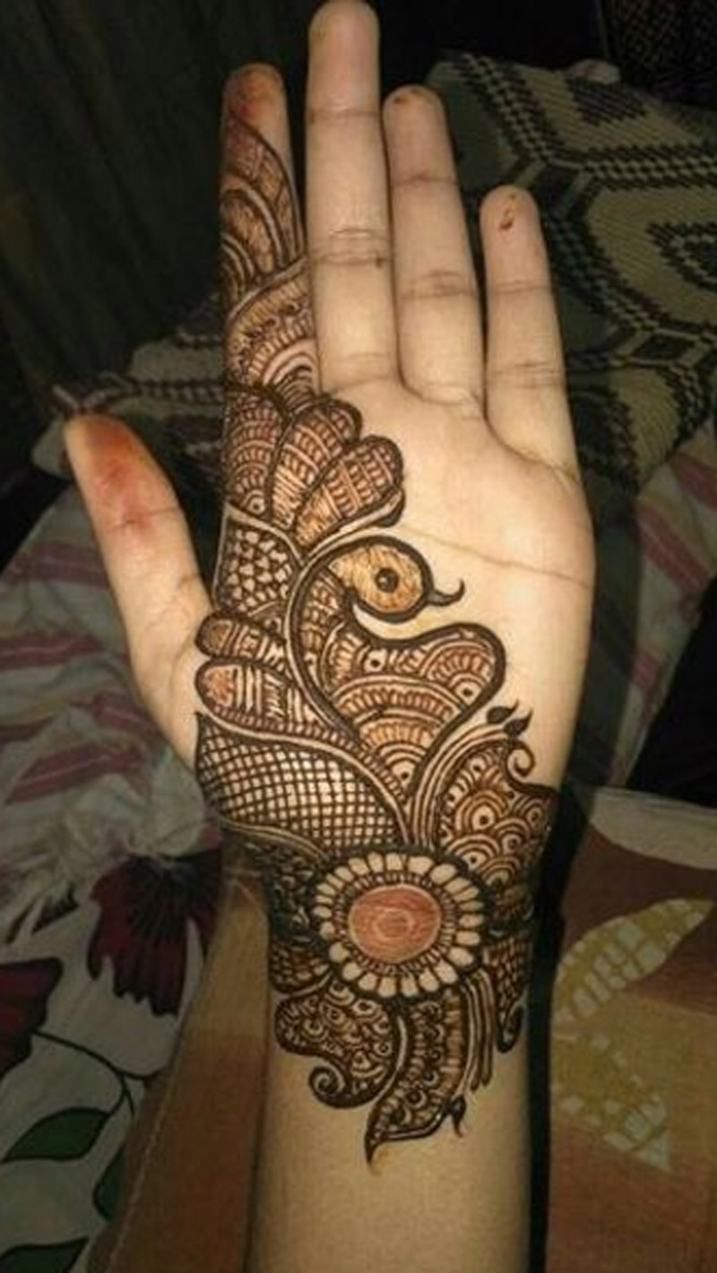 peacock mehndi design