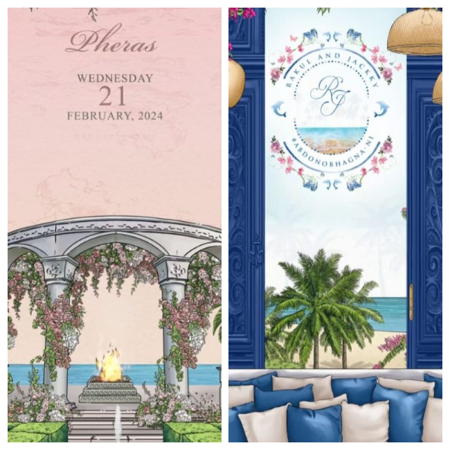 rakul jackky wedding card