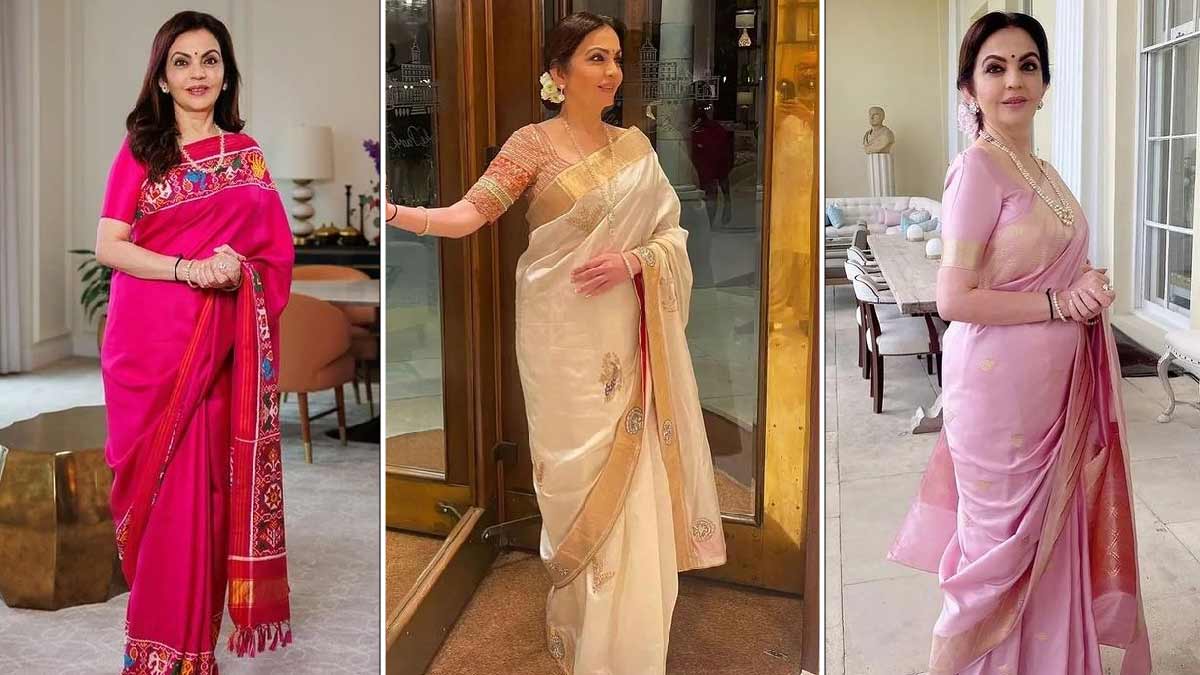 Saree: దేశంలో అత్యంత ఖరీదైన చీర ధరించేది ఎవరో తెలుసా..! | Nita Ambani wore  a saree worth Rs.40 lakhs - Telugu Oneindia