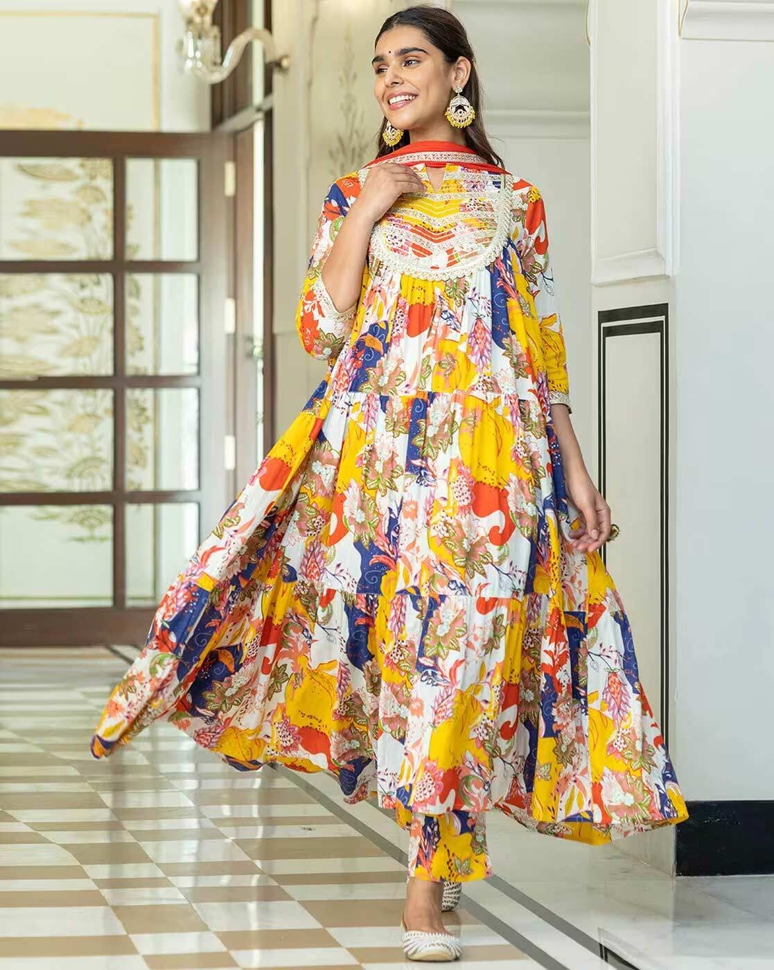 Anarkali suit with pant