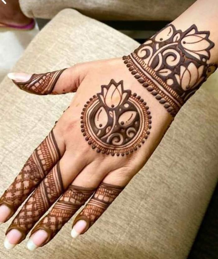 Easy Simple Beautiful Circular Mehndi Designs For Hands|Latest Henna For  Palm|MehndiArtistica Design - video Dailymotion