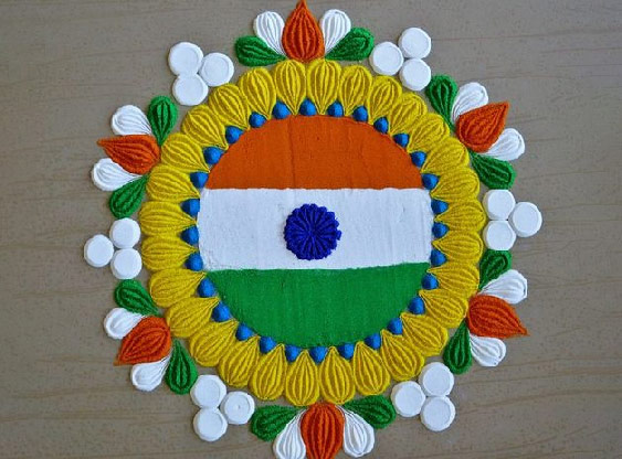 Flag & Tricolour Rangoli Designs For Republic Day To Adorn Your Home ...