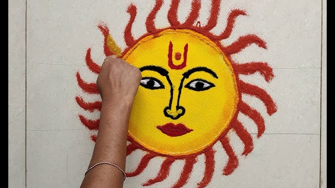 Easy Rangoli Designs For Surya Pongal