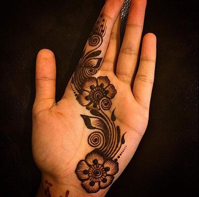 Floral Bail Persian Mehndi Design