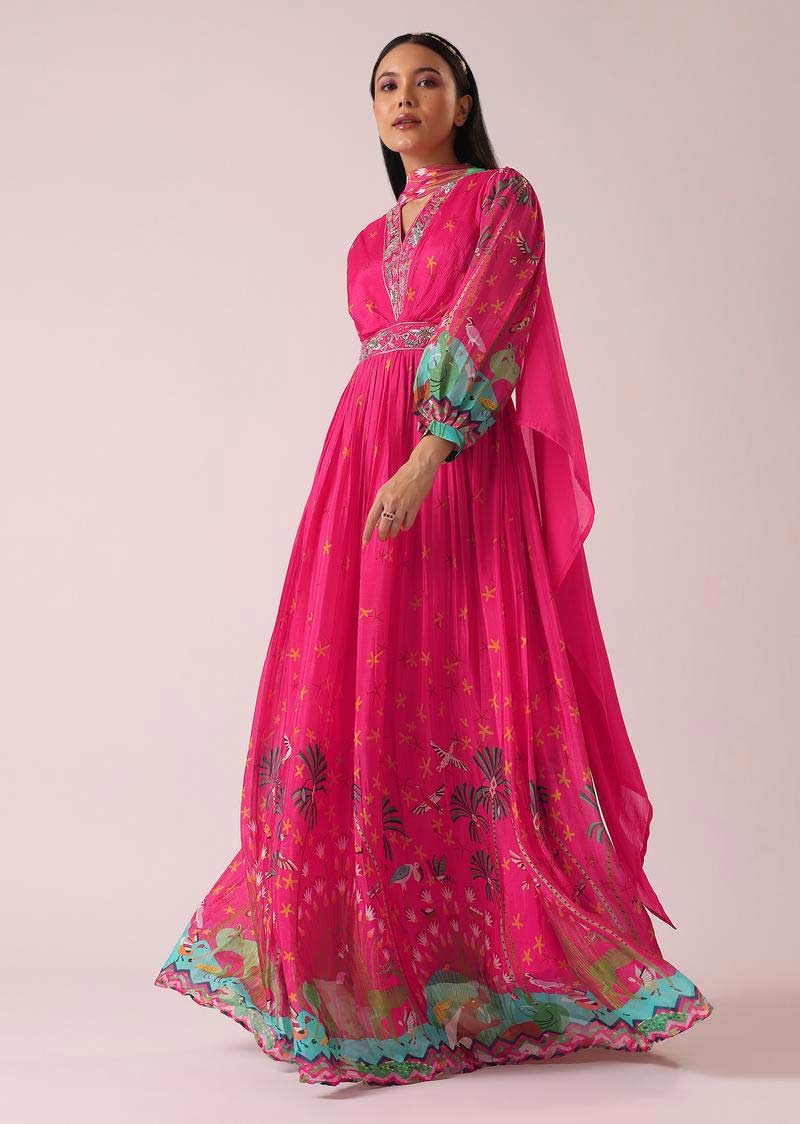 Gown style anarkali suit