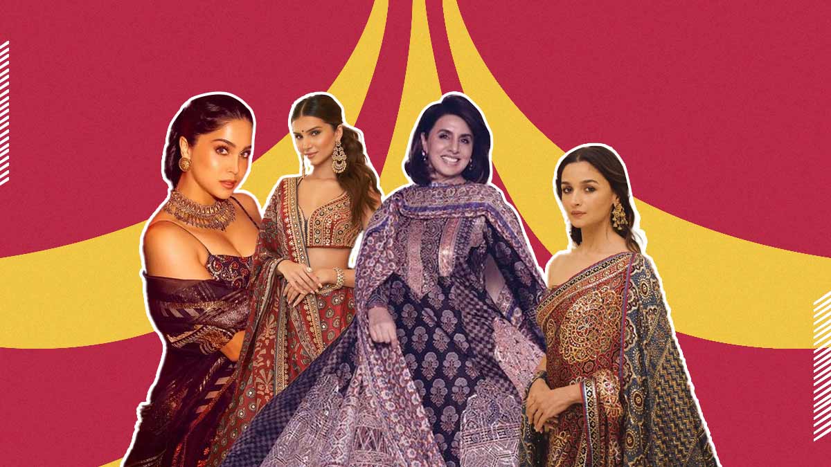  Alia Bhatt Slays Joy Awards Donning Ajrakh Saree, Checkout Other Celebs Who Have Worn The Handloom