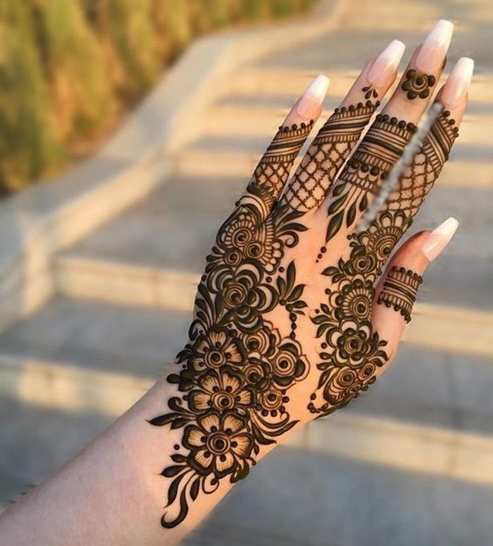 Big Beautiful Flower Arabic Mehndi Design for Back Side | Easy Mehndi Design  for Hand | HENNA ART | Full mehndi designs, Mehndi designs for hands, Mehndi  simple