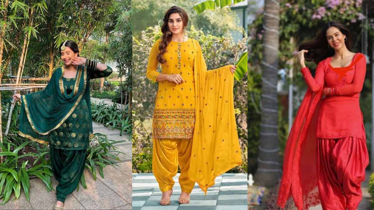 Amazon.com: Indian Pakistani Traditional Wear Stitched Beautiful Designer  Punjabi Patiyala Suits : Clothing, Shoes & Jewelry