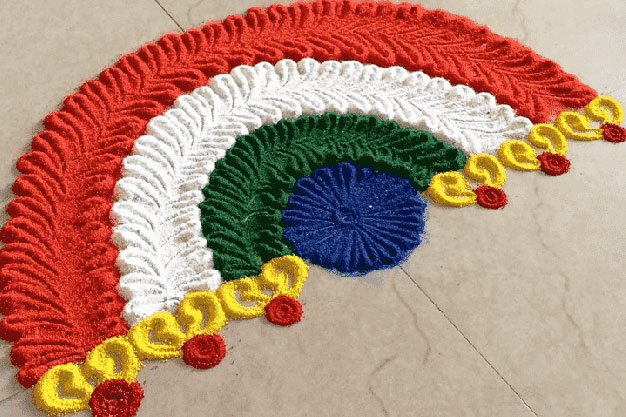 Rangoli Design Using Matchsticks