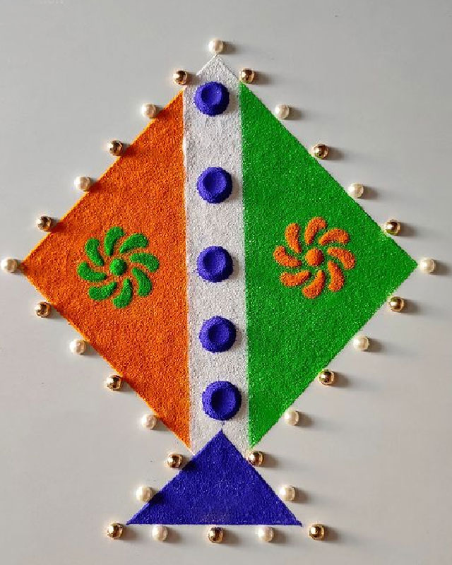 Rangoli Design Using Spoon