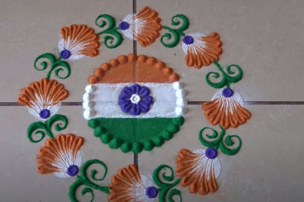 Rangoli Designs For Republic Day