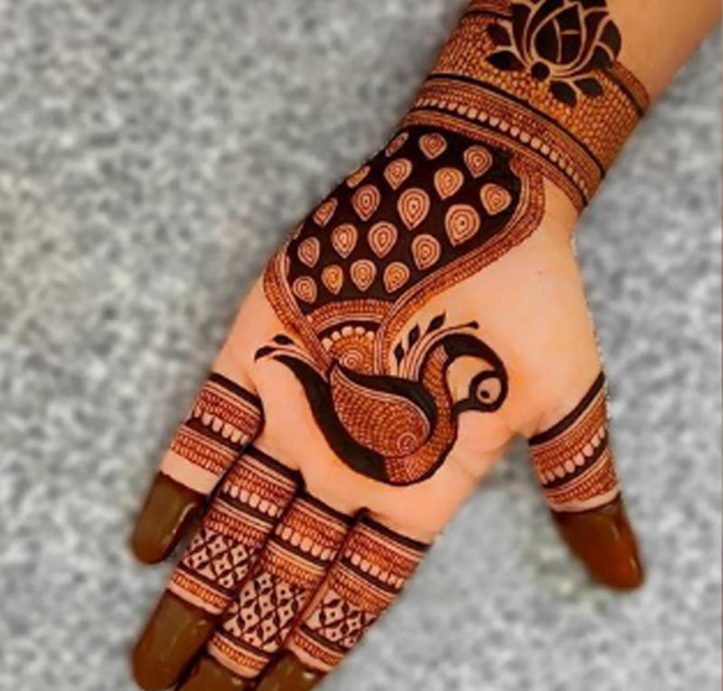 Easy Arabic Back Hand Mehndi Design [AN 6342] | MehndiDig.com