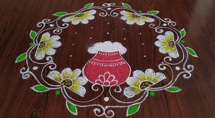 Simple One Pot Rangoli