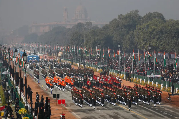 Where was the first republic day parade held in india