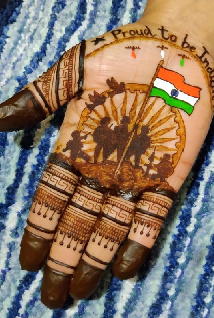 Independence Day Mehndi Design