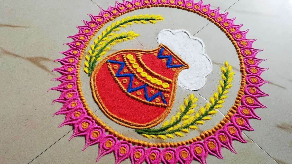 circle design rangoli